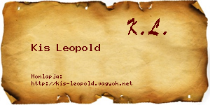 Kis Leopold névjegykártya
