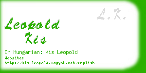 leopold kis business card